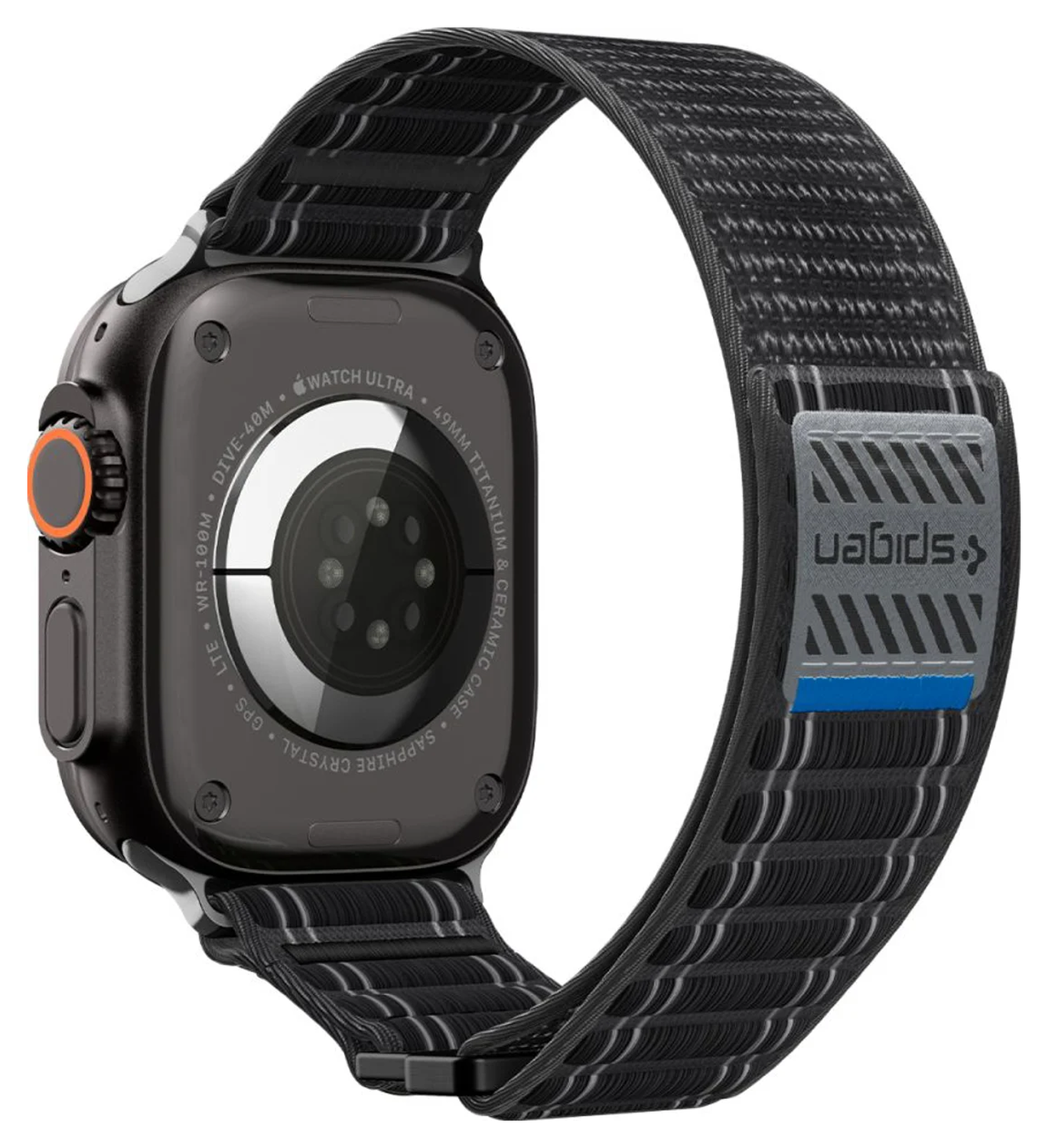 Spigen WBF0 - Apple Watch 1-11/SE/Ultra Bandje - 49/46/45/44/42MM - Zwart afbeelding 7