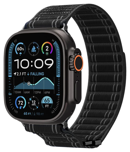 Spigen WBF0 - Apple Watch 1-11/SE/Ultra Bandje - 49/46/45/44/42MM - Zwart afbeelding 11