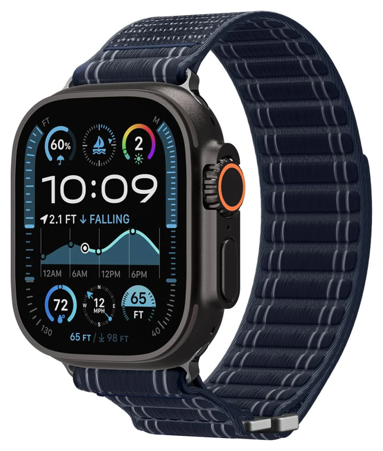 Spigen WBF0 - Apple Watch 1-11/SE/Ultra Bandje - 49/46/45/44/42MM - Blauw afbeelding 11