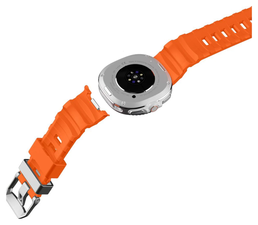 Spigen WBS2 - Samsung Galaxy Watch 8 Siliconen Bandje - Oranje afbeelding 13
