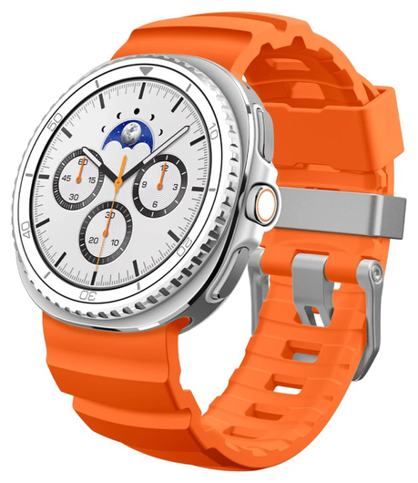Spigen WBS2 - Samsung Galaxy Watch 8 Siliconen Bandje - Oranje afbeelding 2