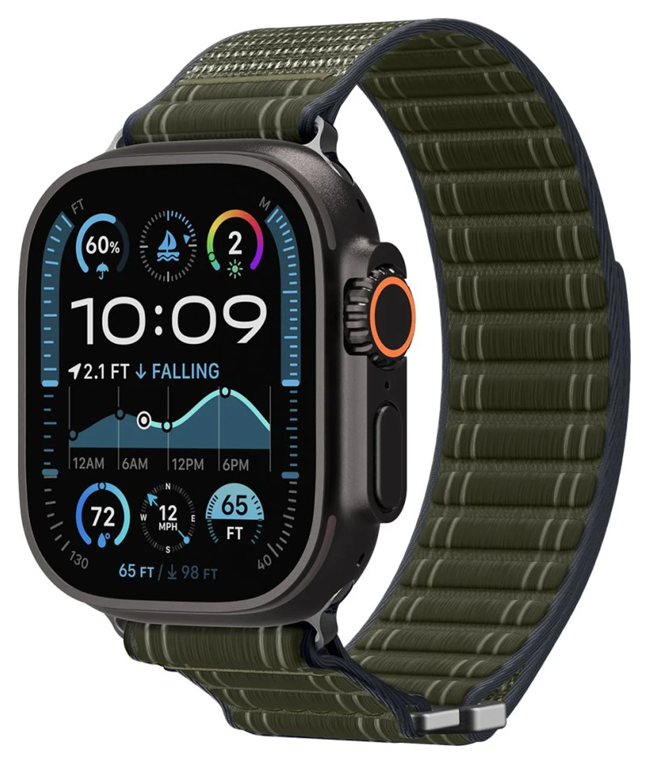Spigen WBF0 - Apple Watch 1-11/SE/Ultra Bandje - 49/46/45/44/42MM - Groen afbeelding 11