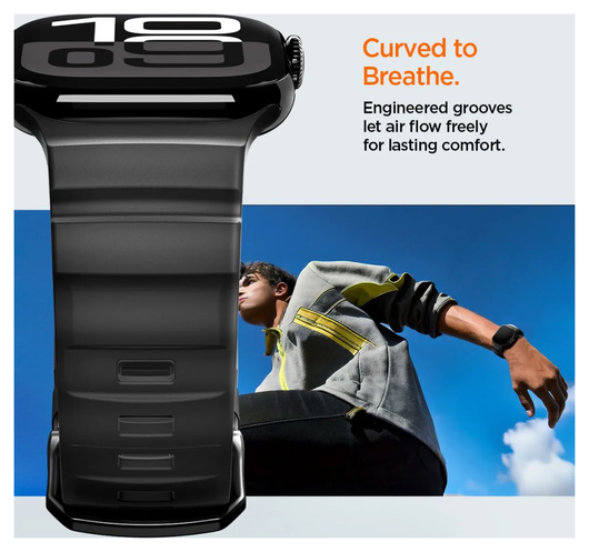 Spigen WBS2 - Apple Watch 1-11/SE/Ultra Bandje - 49/46/45/44/42MM - Zwart afbeelding 5