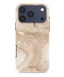 MIO MagSafe iPhone 17 Pro Max Hoesje Hard Shell Back Cover Gold Marble afbeelding