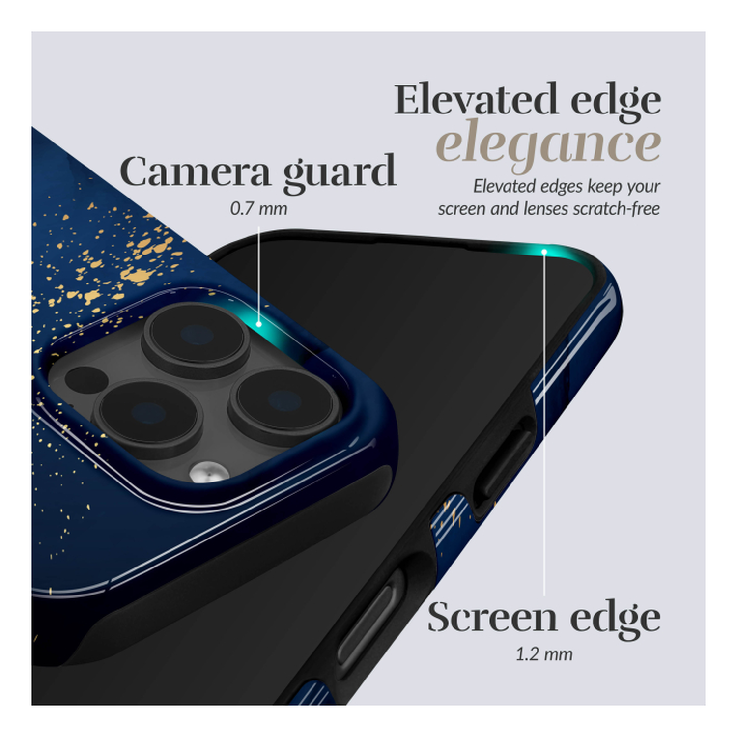 MIO MagSafe iPhone 17 Pro Hoesje Hard Shell Back Cover Midnight Sparkle afbeelding 5