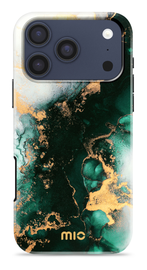 MIO MagSafe iPhone 17 Pro Hoesje Hard Shell Back Cover Green Marble