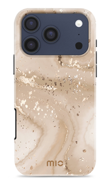MIO MagSafe iPhone 17 Pro Hoesje Hard Shell Back Cover Gold Marble