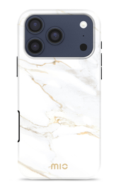 MIO MagSafe iPhone 17 Pro Hoesje Hard Shell Back Cover White Marble