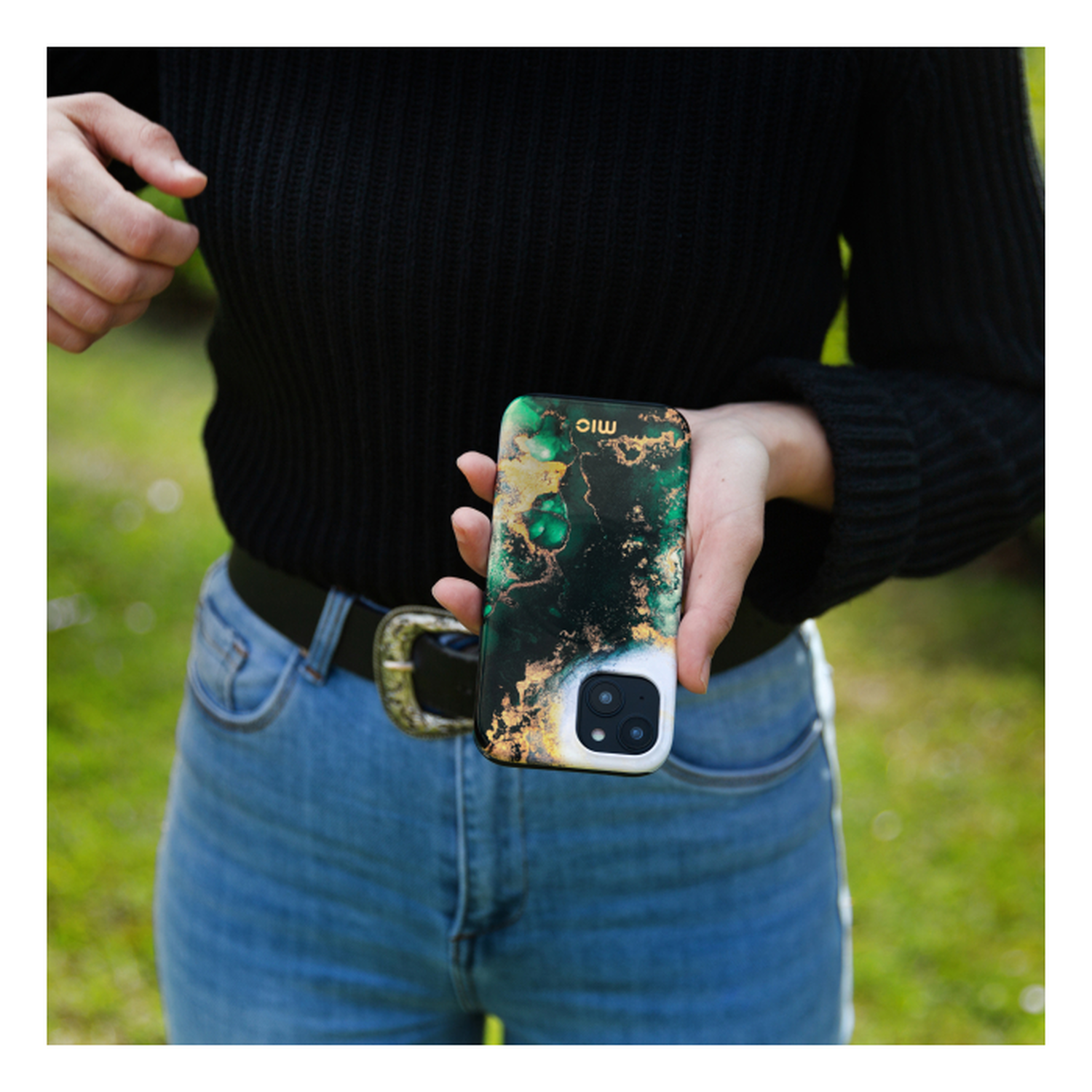 MIO MagSafe iPhone 17 Pro Max Hoesje Hard Shell Back Cover Green Marble afbeelding 8