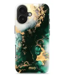 MIO MagSafe iPhone 17 Hoesje Hard Shell Back Cover Green Marble afbeelding