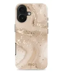 MIO MagSafe iPhone 17 Hoesje Hard Shell Back Cover Gold Marble afbeelding