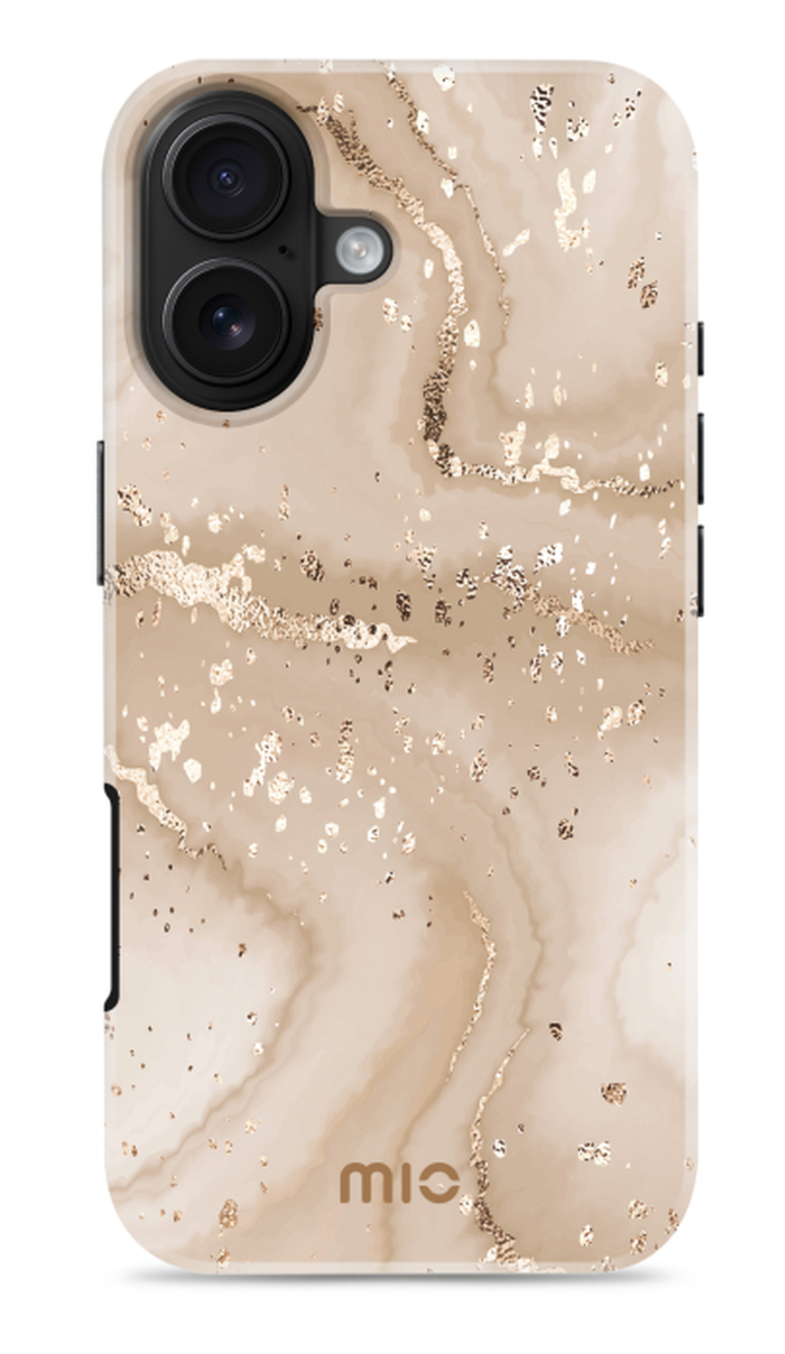 MIO MagSafe iPhone 17 Hoesje Hard Shell Back Cover Gold Marble afbeelding 1