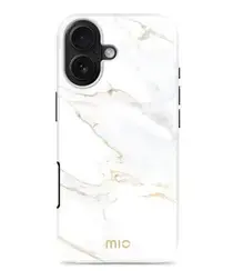 MIO MagSafe iPhone 17 Hoesje Hard Shell Back Cover White Marble afbeelding