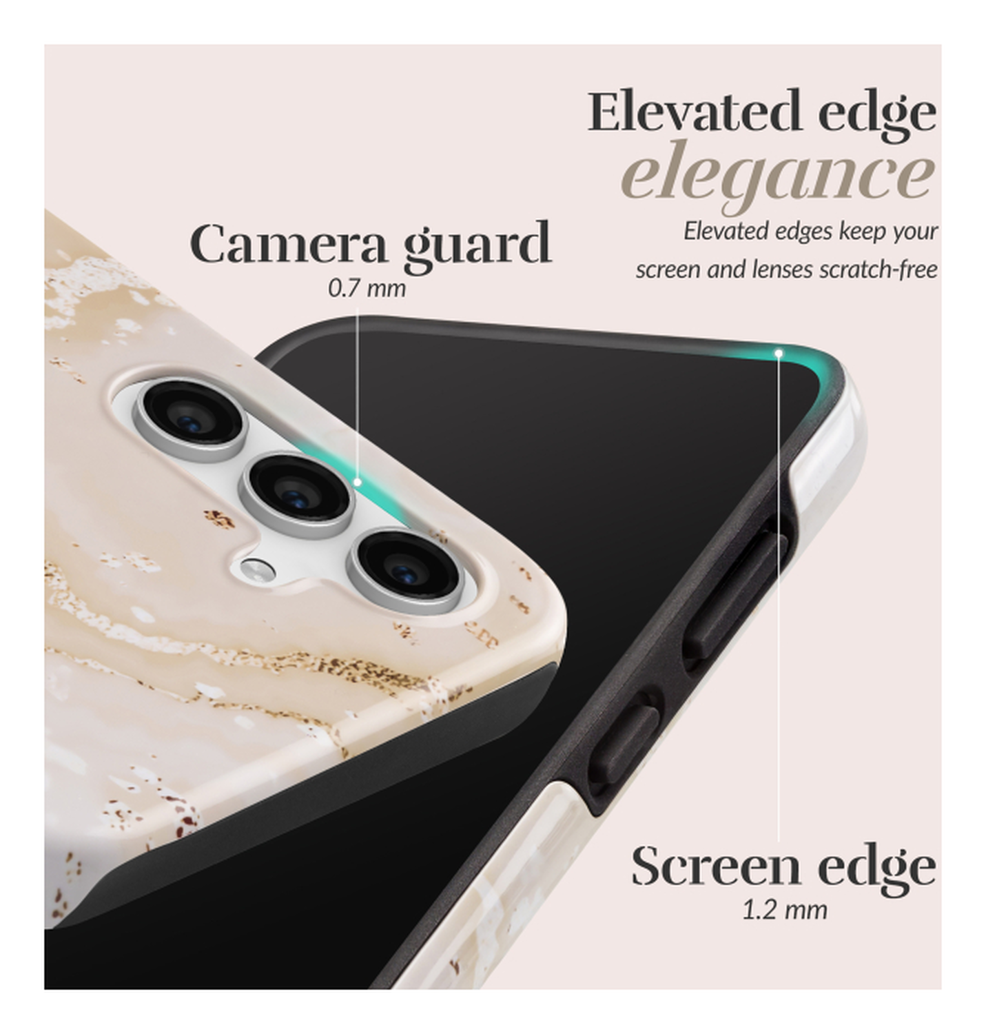 MIO MagSafe Samsung Galaxy S25 FE Hoesje Hard Shell Back Cover Gold Marble afbeelding 7