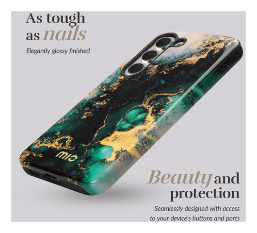 MIO MagSafe Samsung Galaxy S25 FE Hoesje Hard Shell Back Cover Green Marble afbeelding 2