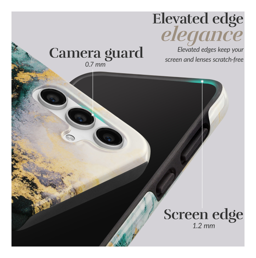 MIO MagSafe Samsung Galaxy S25 FE Hoesje Hard Shell Back Cover Green Marble afbeelding 6