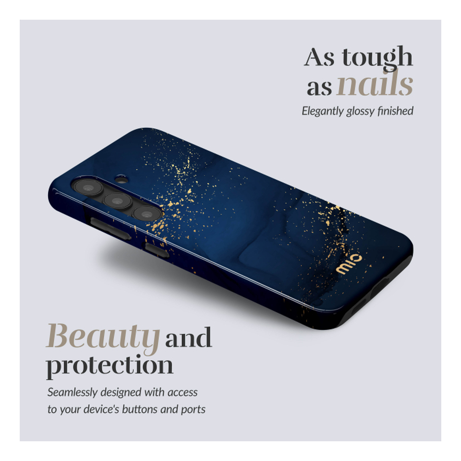 MIO MagSafe Samsung Galaxy S25 FE Hoesje Hard Shell Back Cover Midnight Sparkle afbeelding 2