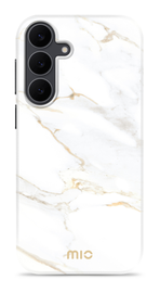 MIO MagSafe Samsung Galaxy S25 FE Hoesje Hard Shell Back Cover White Marble