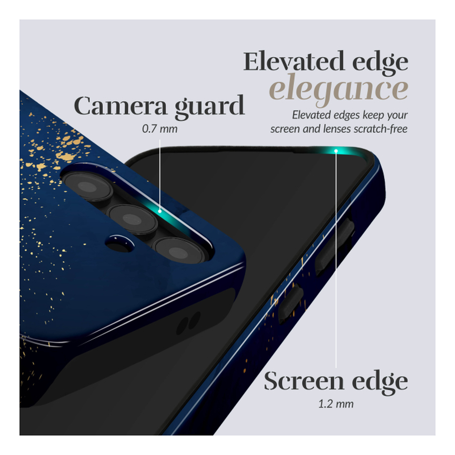 MIO MagSafe Samsung Galaxy A17 Hoesje Hard Shell Back Cover Midnight Sparkle afbeelding 6