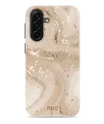 MIO MagSafe Samsung Galaxy A17 Hoesje Hard Shell Back Cover Gold Marble afbeelding