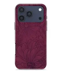 MIO MagSafe iPhone 17 Pro Hoesje Hard Shell Back Cover Berry Blooms afbeelding