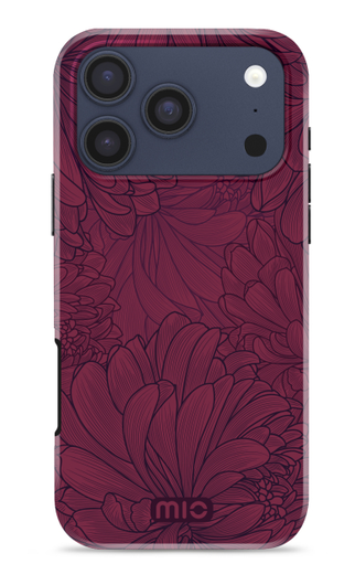 MIO MagSafe iPhone 17 Pro Hoesje Hard Shell Back Cover Berry Blooms afbeelding 1