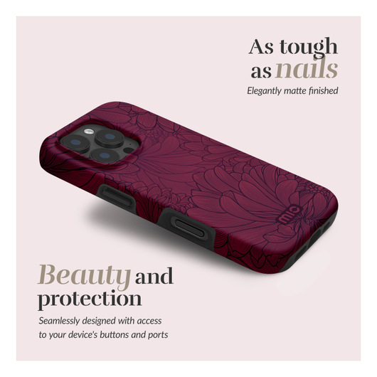 MIO MagSafe iPhone 17 Pro Hoesje Hard Shell Back Cover Berry Blooms afbeelding 2