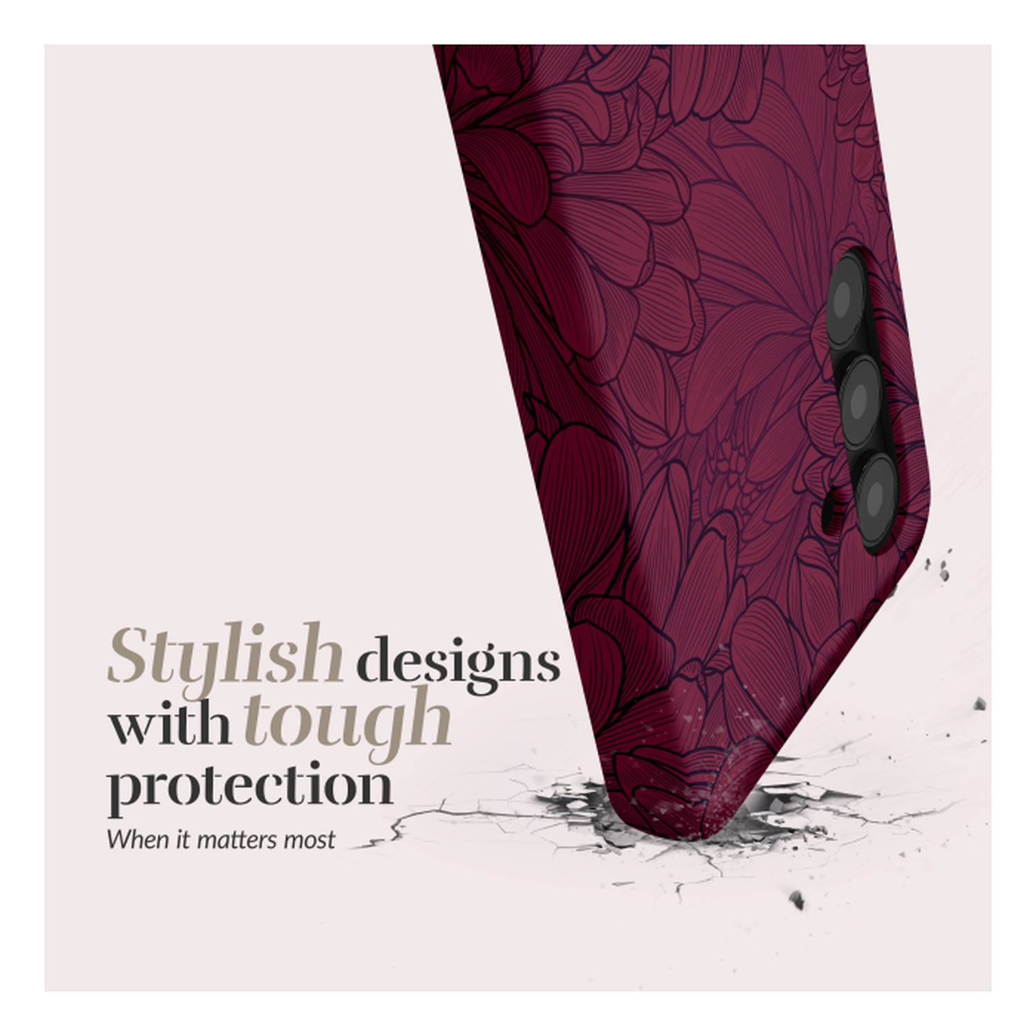 MIO MagSafe Samsung Galaxy S25 FE Hoesje Hard Shell Back Cover Berry Blooms afbeelding 4