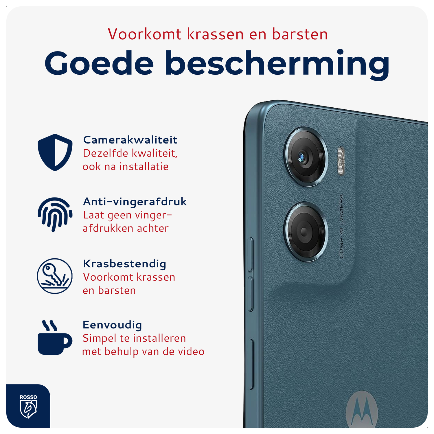 Rosso Motorola Moto G06 / G06 Power Camera Lens Protector Transparant afbeelding 5