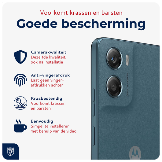 Rosso Motorola Moto G06 / G06 Power Camera Lens Protector Transparant afbeelding 5