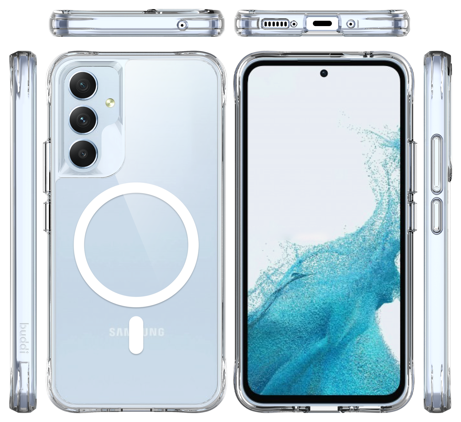 Buddi Core Samsung Galaxy A54 Hoesje MagSafe Back Cover Transparant afbeelding 3