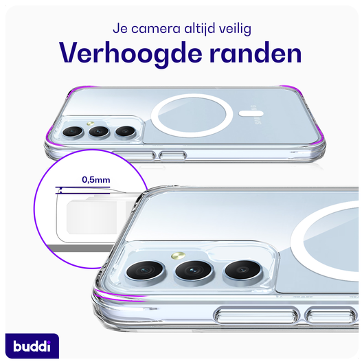 Buddi Core Samsung Galaxy A54 Hoesje MagSafe Back Cover Transparant afbeelding 5