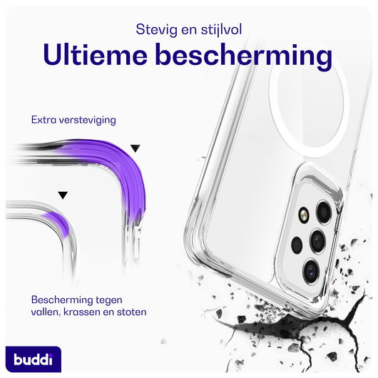 Buddi Core Samsung Galaxy A53 Hoesje MagSafe Back Cover Transparant afbeelding 2