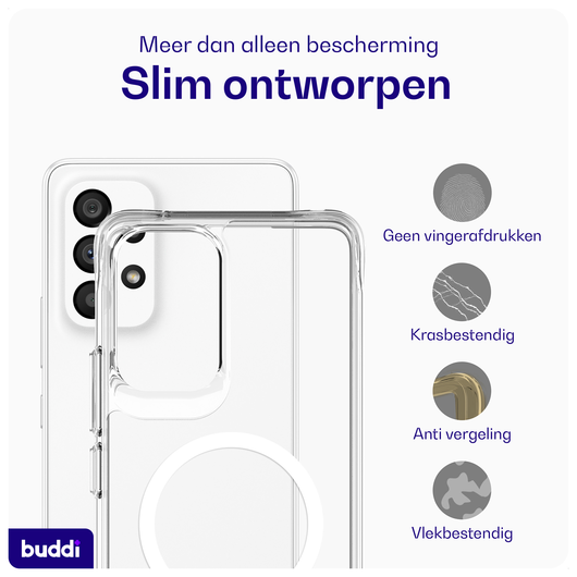 Buddi Core Samsung Galaxy A53 Hoesje MagSafe Back Cover Transparant afbeelding 6