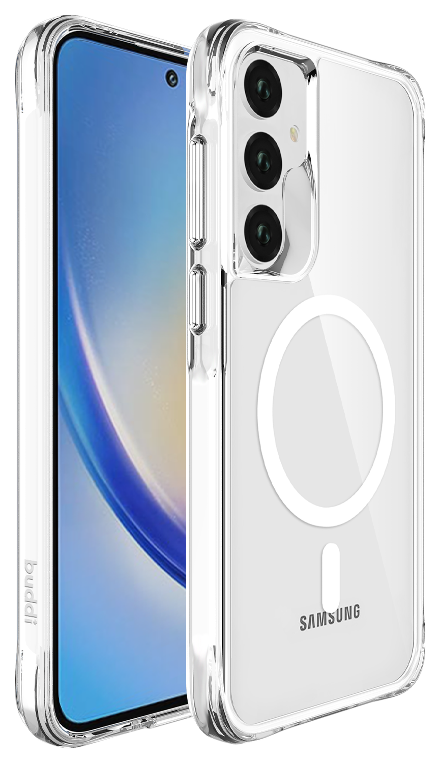 Buddi Core Samsung Galaxy A35 Hoesje MagSafe Back Cover Transparant afbeelding 2