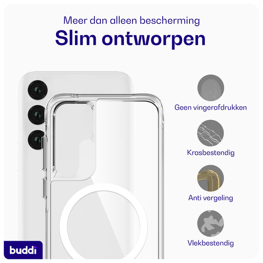 Buddi Core Samsung Galaxy A35 Hoesje MagSafe Back Cover Transparant afbeelding 6