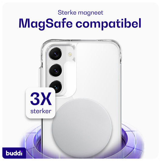 Buddi Core Samsung Galaxy S23 Hoesje MagSafe Back Cover Transparant afbeelding 3