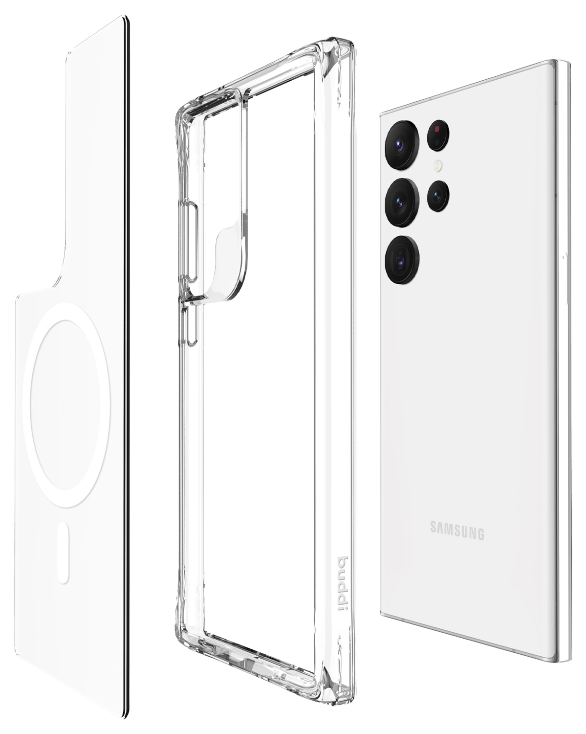 Buddi Core Samsung Galaxy S23 Ultra Hoesje MagSafe Back Cover Transparant afbeelding 4