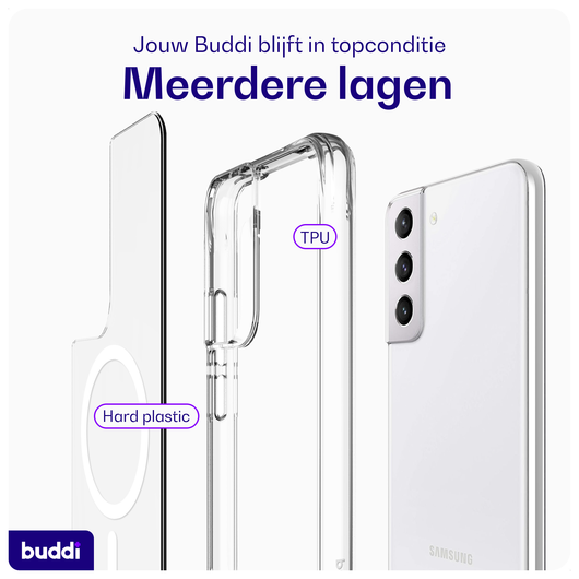 Buddi Core Samsung Galaxy S22 Plus Hoesje MagSafe Back Cover Transparant afbeelding 7