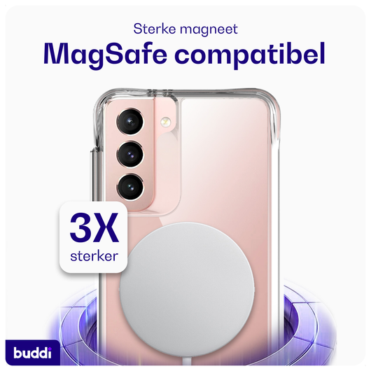 Buddi Core Samsung Galaxy S21 Hoesje MagSafe Back Cover Transparant afbeelding 3