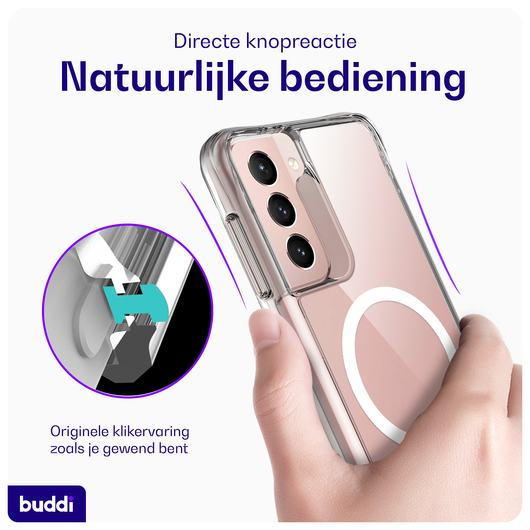 Buddi Core Samsung Galaxy S21 Hoesje MagSafe Back Cover Transparant afbeelding 5