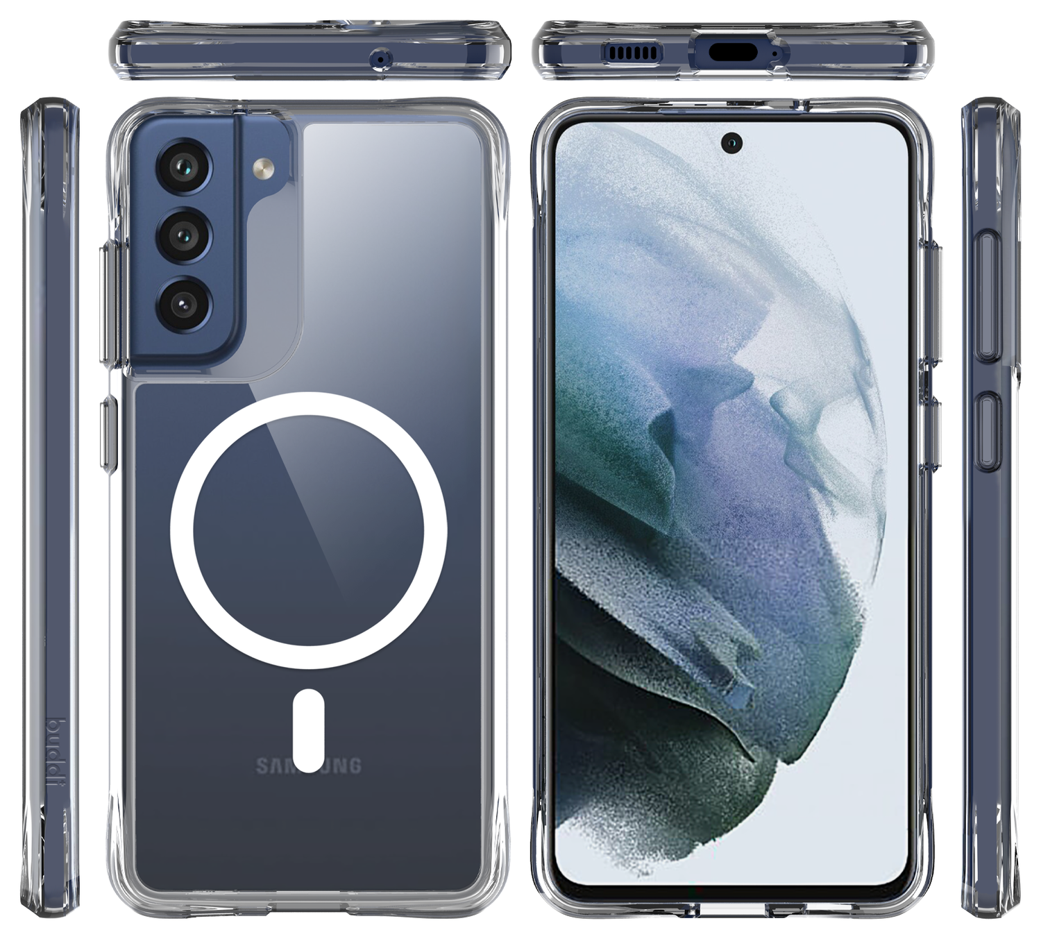 Buddi Core Samsung Galaxy S21 FE Hoesje MagSafe Back Cover Transparant afbeelding 3