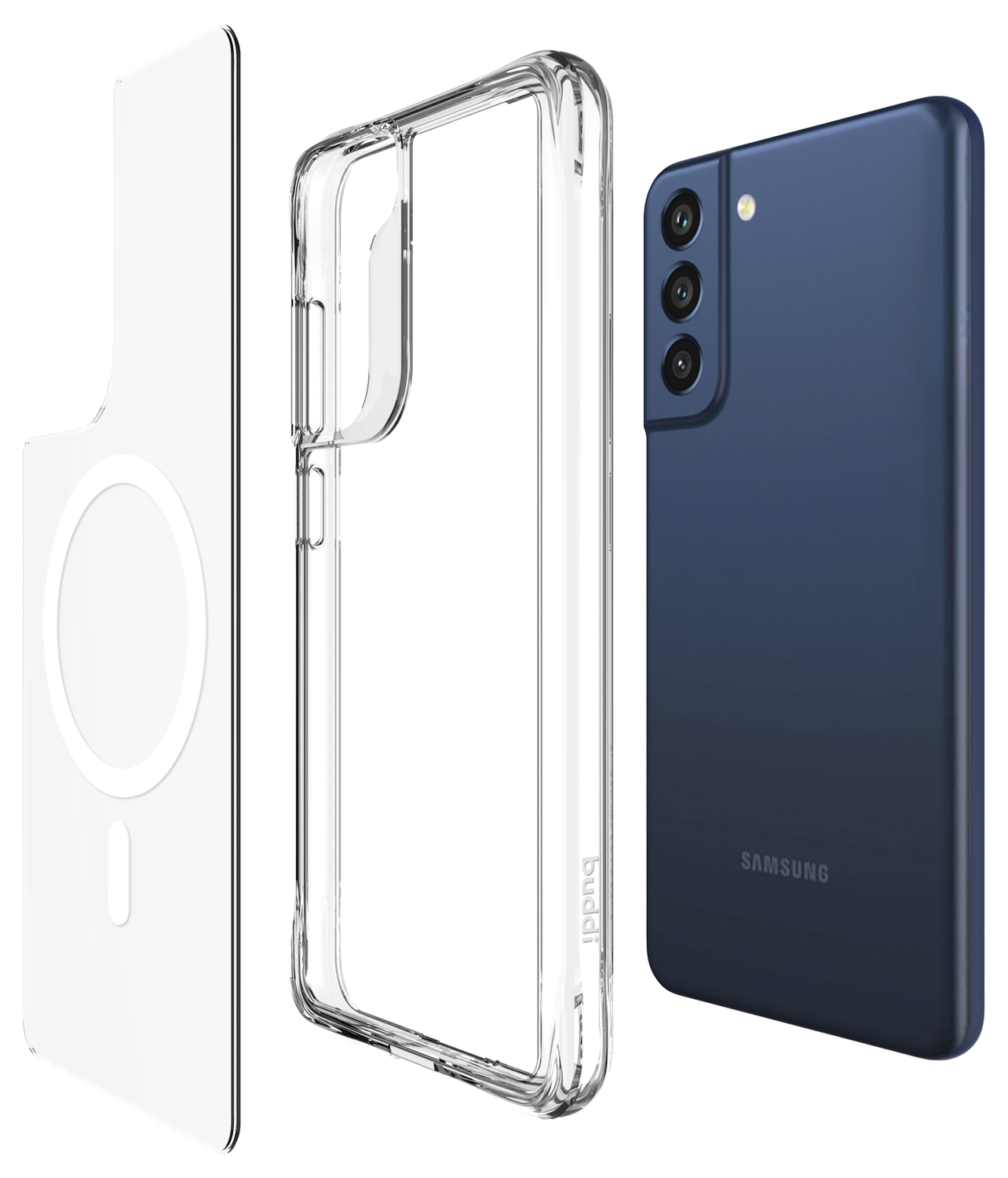 Buddi Core Samsung Galaxy S21 FE Hoesje MagSafe Back Cover Transparant afbeelding 4