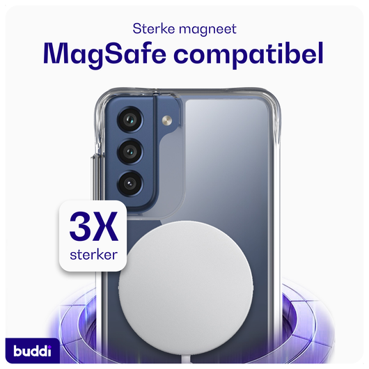 Buddi Core Samsung Galaxy S21 FE Hoesje MagSafe Back Cover Transparant afbeelding 3