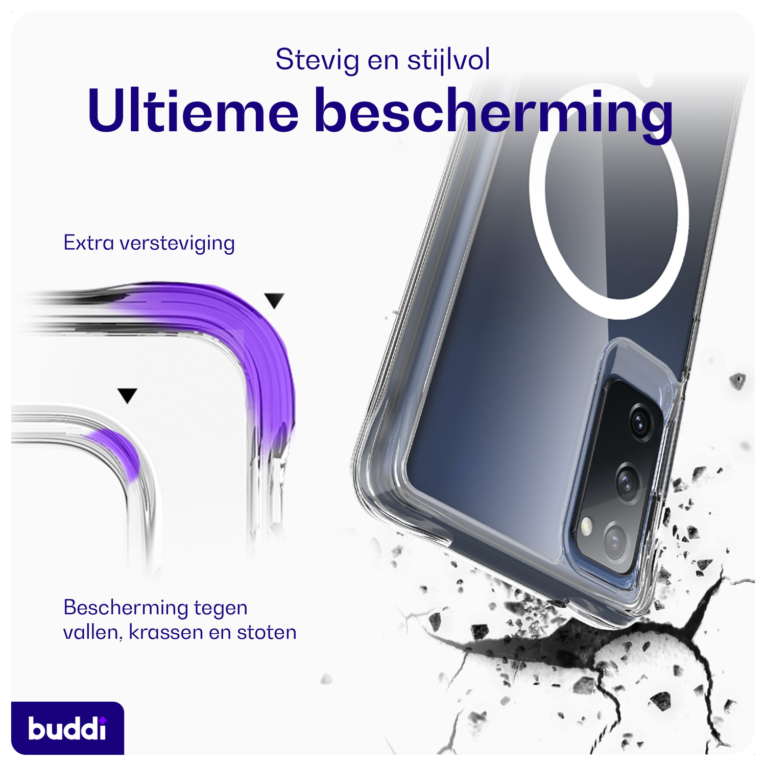 Buddi Core Samsung Galaxy S20 FE Hoesje MagSafe Back Cover Transparant afbeelding 2