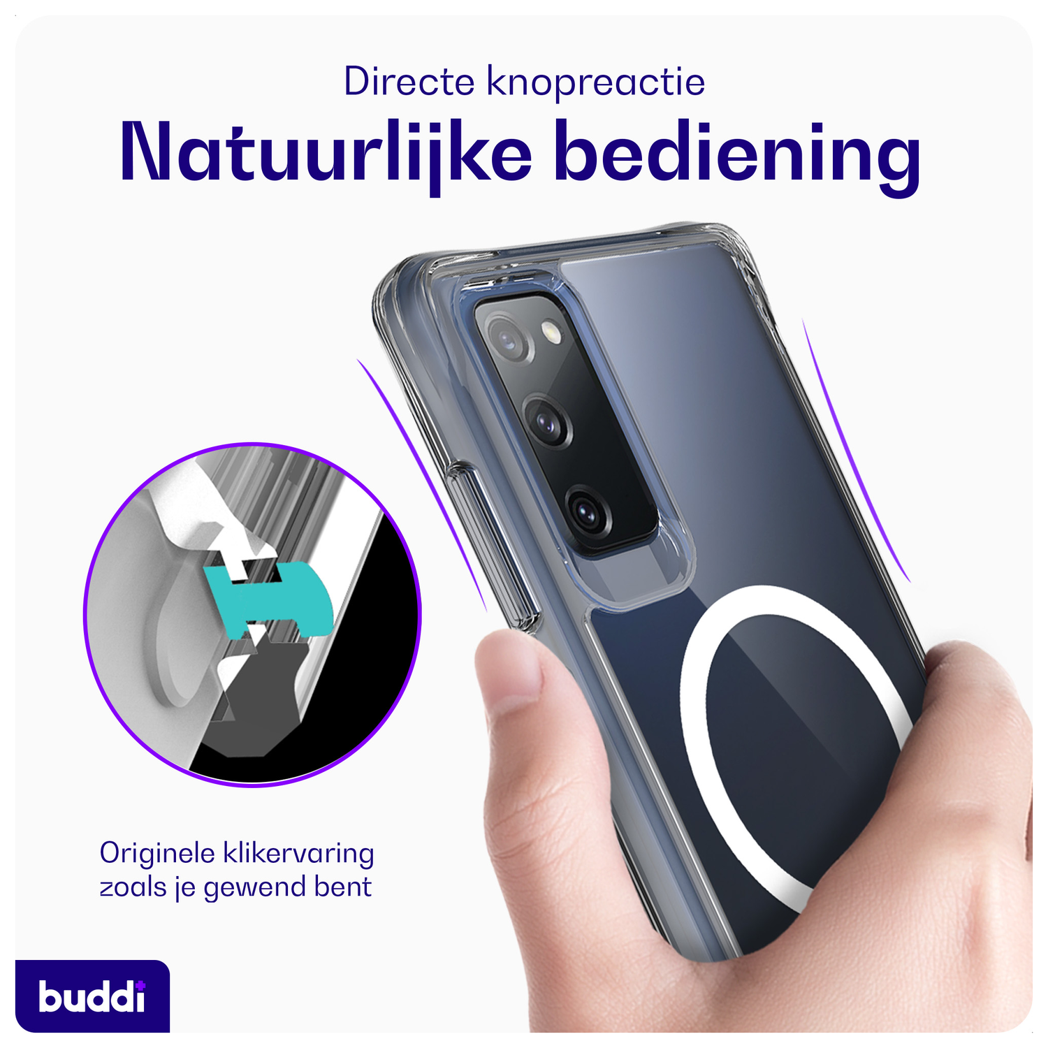 Buddi Core Samsung Galaxy S20 FE Hoesje MagSafe Back Cover Transparant afbeelding 4