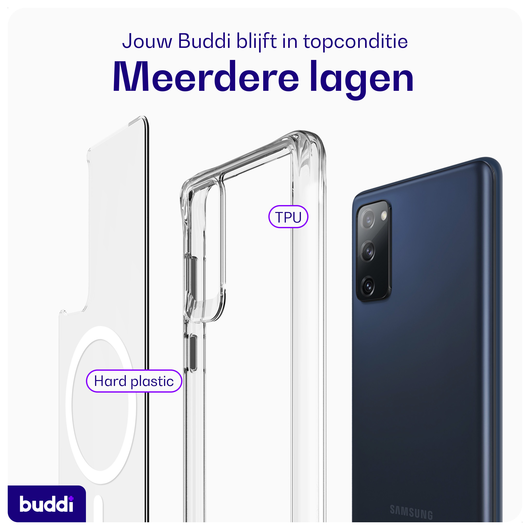Buddi Core Samsung Galaxy S20 FE Hoesje MagSafe Back Cover Transparant afbeelding 7