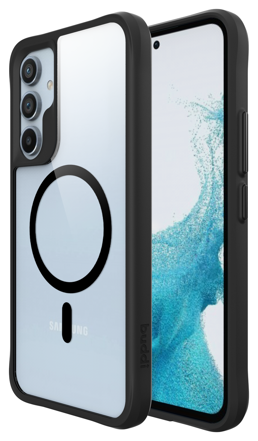 Buddi Hybrid Samsung Galaxy A54 Hoesje MagSafe Back Cover Transparant Zwart afbeelding 1