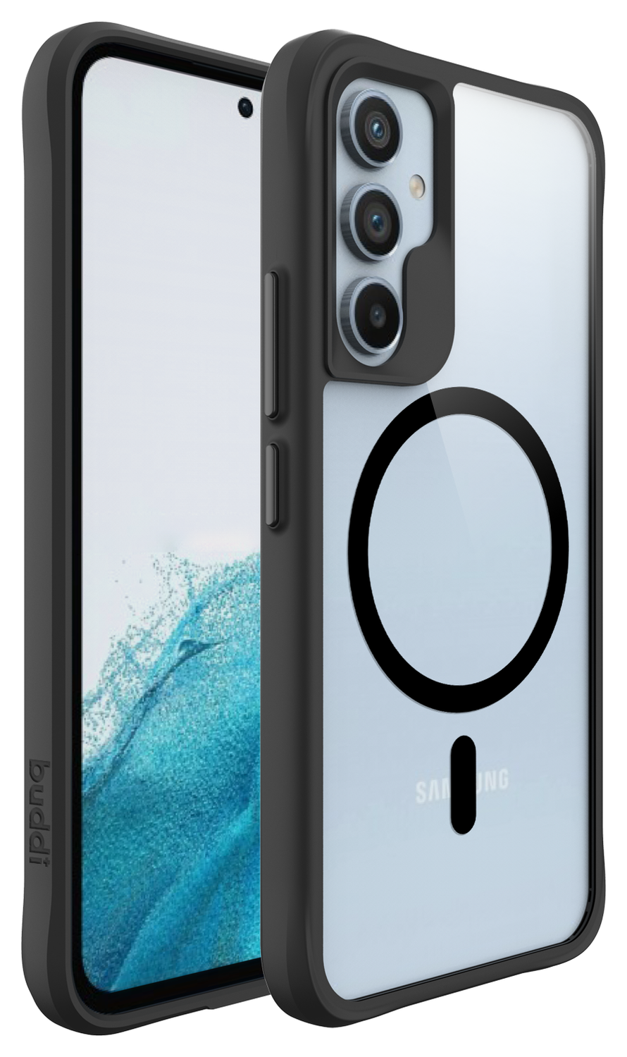 Buddi Hybrid Samsung Galaxy A54 Hoesje MagSafe Back Cover Transparant Zwart afbeelding 8