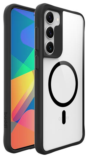 Buddi Hybrid Samsung Galaxy S23 Plus Hoesje MagSafe Back Cover Transparant Zwart afbeelding 9